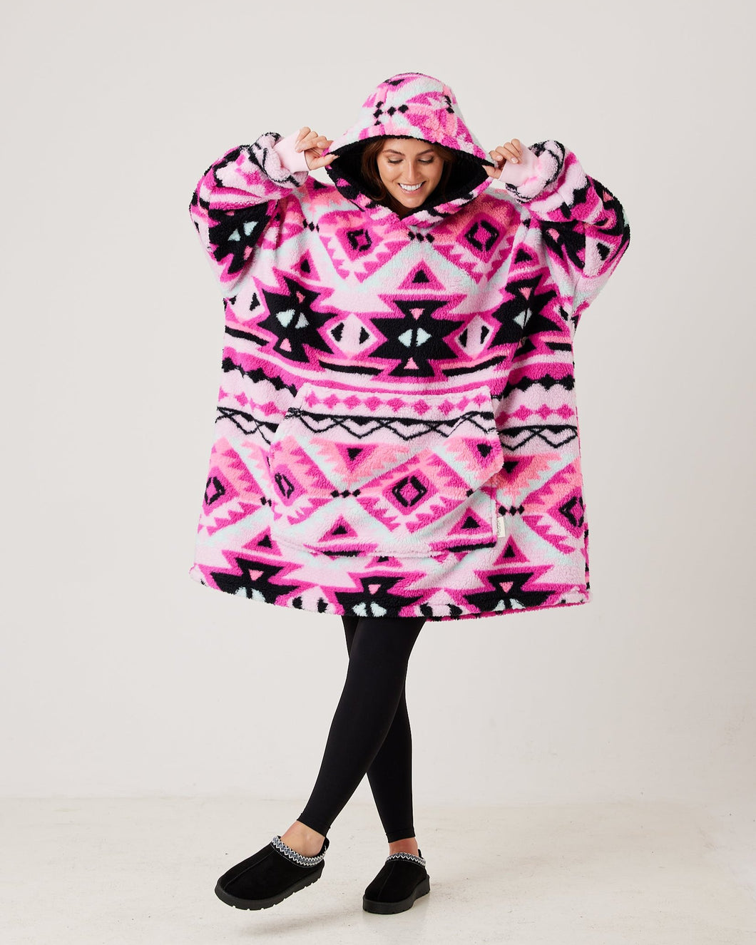 Snuggz Lite - Aztec Adult Hooded Blanket