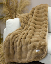 Load image into Gallery viewer, Snuggz Camel Faux Fur Blanket
