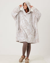 Load image into Gallery viewer, Snuggz Lite - Snow Leopard Hooded Blanket for Kids
