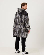 Load image into Gallery viewer, Snuggz Original - Grey Camo Hooded Blanket for Kids
