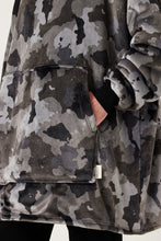 Load image into Gallery viewer, Snuggz Original - Grey Camo Hooded Blanket for Kids
