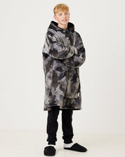 Load image into Gallery viewer, Snuggz Original - Grey Camo Hooded Blanket for Kids
