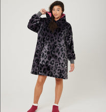 Load image into Gallery viewer, Snuggz Original - Bold Charcoal Animal Adult Hooded Blanket
