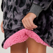 Load image into Gallery viewer, Snuggz Original - Bold Charcoal Animal Adult Hooded Blanket
