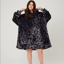 Load image into Gallery viewer, Snuggz Original - Bold Charcoal Animal Adult Hooded Blanket
