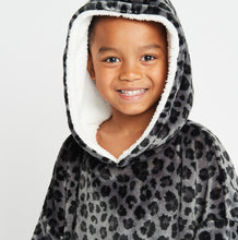 Load image into Gallery viewer, Snuggz Original - Charcoal Animal Hooded Blanket for Kids
