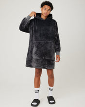 Load image into Gallery viewer, Snuggz Original - Charcoal Grey Hooded Blanket for Kids
