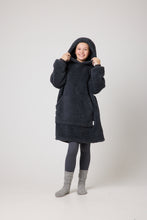 Load image into Gallery viewer, Snuggz Kids Original - Charcoal Hooded Blanket
