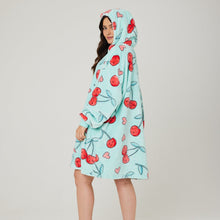 Load image into Gallery viewer, Snuggz Lite - Cherry Adult Hooded Blanket
