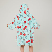 Load image into Gallery viewer, Snuggz Lite - Cherry Adult Hooded Blanket
