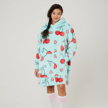 Load image into Gallery viewer, Snuggz Lite - Cherry Adult Hooded Blanket
