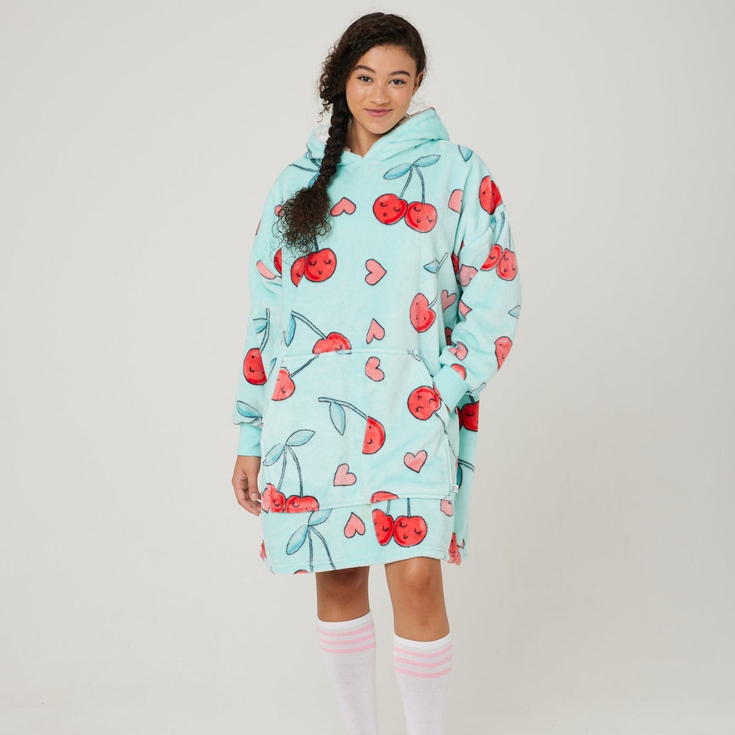Snuggz Lite - Cherry Print Hooded Blanket for Kids