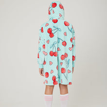 Load image into Gallery viewer, Snuggz Lite - Cherry Print Hooded Blanket for Kids
