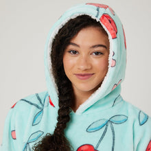 Load image into Gallery viewer, Snuggz Lite - Cherry Adult Hooded Blanket
