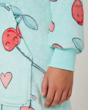 Load image into Gallery viewer, Snuggz Lite - Cherry Print Hooded Blanket for Kids
