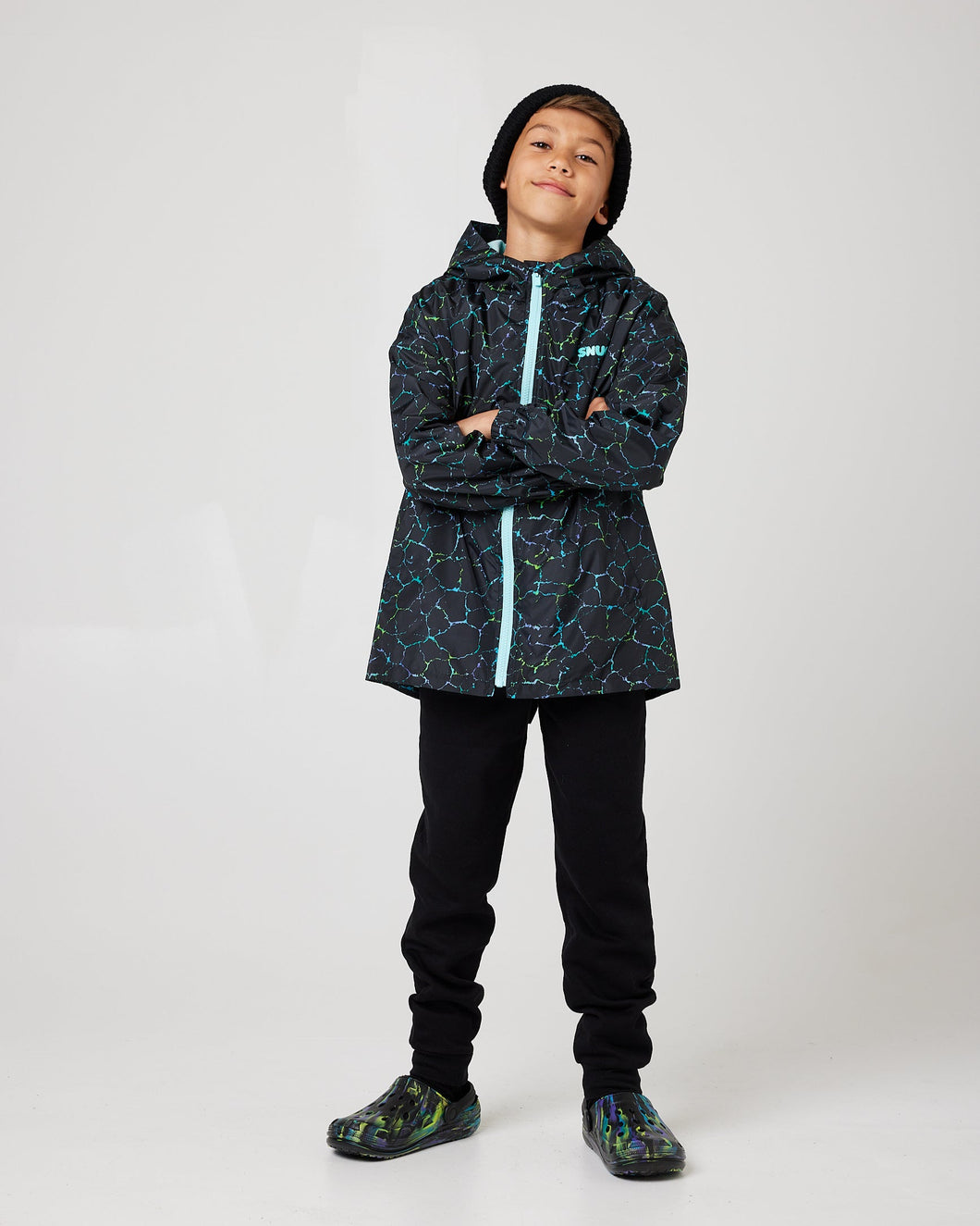 Snuggz Blue Crackle Windrunner Jacket for Kids