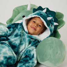 Load image into Gallery viewer, Snuggz Lite - Dinosaur 2 in 1 Pocket Pal Hooded Blanket for Kids
