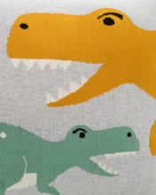 Load image into Gallery viewer, Snuggz Knitted Dinosaur Cushion With Filler
