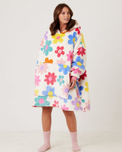 Load image into Gallery viewer, Snuggz Original - Adult Flower Power Hooded Blanket

