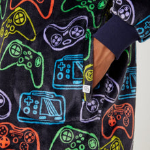 Load image into Gallery viewer, Snuggz Original - Gamer Print Hooded Blanket for Kids
