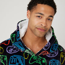Load image into Gallery viewer, Snuggz Original - Gamer Print Hooded Blanket for Kids
