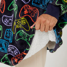 Load image into Gallery viewer, Snuggz Original - Gamer Print Hooded Blanket for Kids
