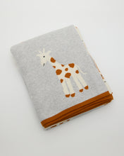 Load image into Gallery viewer, Snuggz Cotton Knitted Giraffe Baby Blanket, 80 x 100 cm
