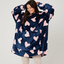 Load image into Gallery viewer, Snuggz Original - Heart Adult Hooded Blanket
