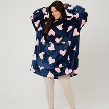 Load image into Gallery viewer, Snuggz Original - Heart Hooded Blanket for Kids
