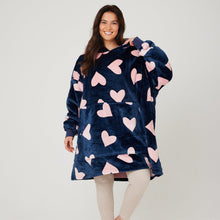 Load image into Gallery viewer, Snuggz Original - Heart Adult Hooded Blanket
