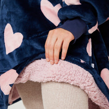 Load image into Gallery viewer, Snuggz Original - Heart Hooded Blanket for Kids
