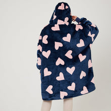Load image into Gallery viewer, Snuggz Original - Heart Adult Hooded Blanket
