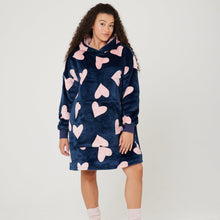 Load image into Gallery viewer, Snuggz Original - Heart Adult Hooded Blanket
