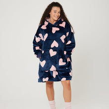 Load image into Gallery viewer, Snuggz Original - Heart Hooded Blanket for Kids
