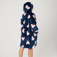 Load image into Gallery viewer, Snuggz Original - Heart Adult Hooded Blanket

