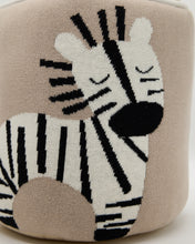 Load image into Gallery viewer, Snuggz Knitted Zebra Storage Basket - Large
