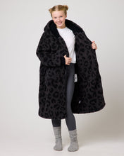 Load image into Gallery viewer, Snuggz Women Charcoal Animal Dressing Gown
