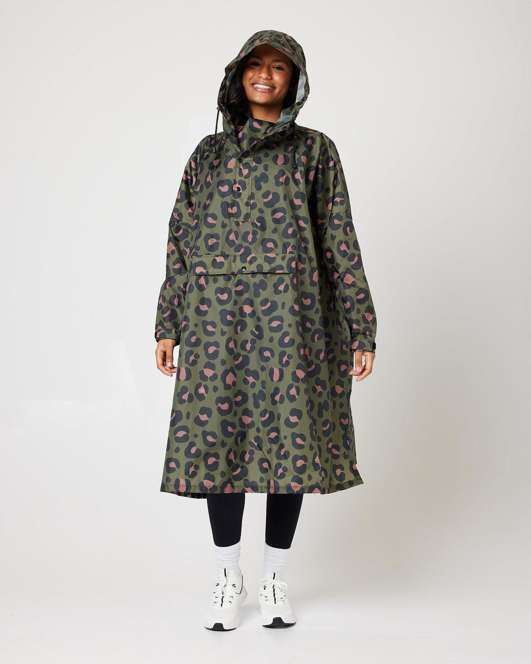 Snuggz Adult Khaki Leopard Print Raincoat