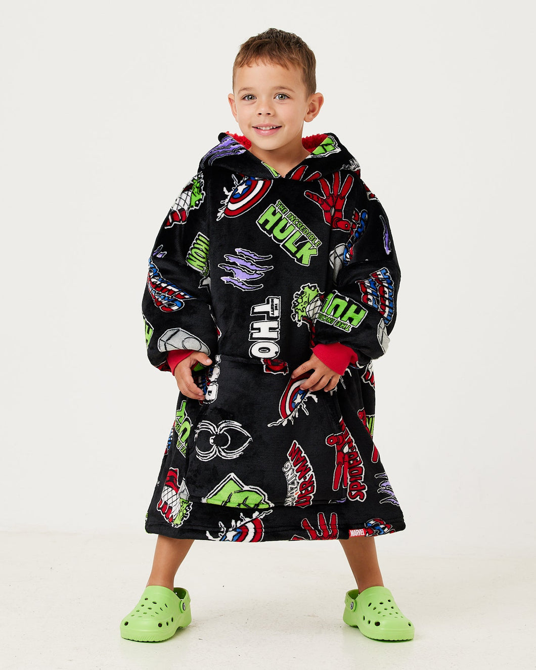 Snuggz Kids Original Marvel Kawaii Hooded Blanket