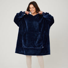 Load image into Gallery viewer, Snuggz Original - Navy Hooded Blanket for Kids
