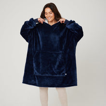 Load image into Gallery viewer, Snuggz Original - Navy Adult Hooded Blanket
