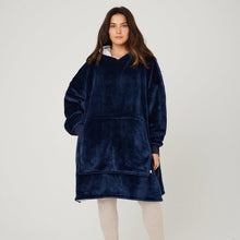 Load image into Gallery viewer, Snuggz Original - Navy Hooded Blanket for Kids
