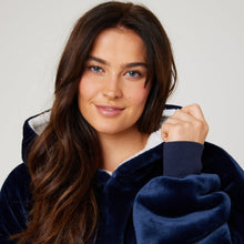 Load image into Gallery viewer, Snuggz Original - Navy Hooded Blanket for Kids
