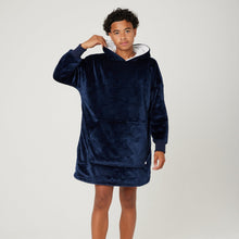 Load image into Gallery viewer, Snuggz Original - Navy Hooded Blanket for Kids
