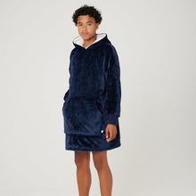 Load image into Gallery viewer, Snuggz Original - Navy Hooded Blanket for Kids
