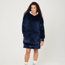 Load image into Gallery viewer, Snuggz Original - Navy Hooded Blanket for Kids
