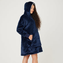 Load image into Gallery viewer, Snuggz Original - Navy Hooded Blanket for Kids
