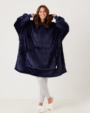 Load image into Gallery viewer, Snuggz Original - Navy Adult Hooded Blanket
