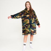 Load image into Gallery viewer, Snuggz Original - Camo Hooded Blanket for Kids
