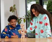 Load image into Gallery viewer, Snuggz Original - Pizza &amp; Chips Hooded Blanket for Kids
